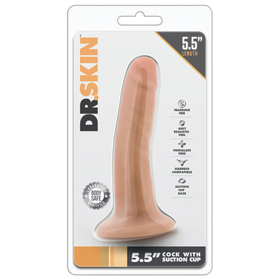 Dr. Skin Cock With Suction Cup-Vanilla 5.5" - Godfather Adult Sex and Pleasure Toys
