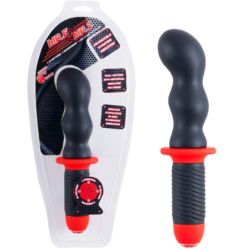 Mr. E & Mr. Z Butt Plug 6" - Black - Godfather Adult Sex and Pleasure Toys
