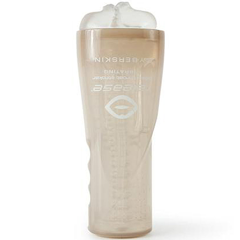 CyberSkin Vibrating Deep Throat Stroker Clear - Godfather Adult Sex and Pleasure Toys