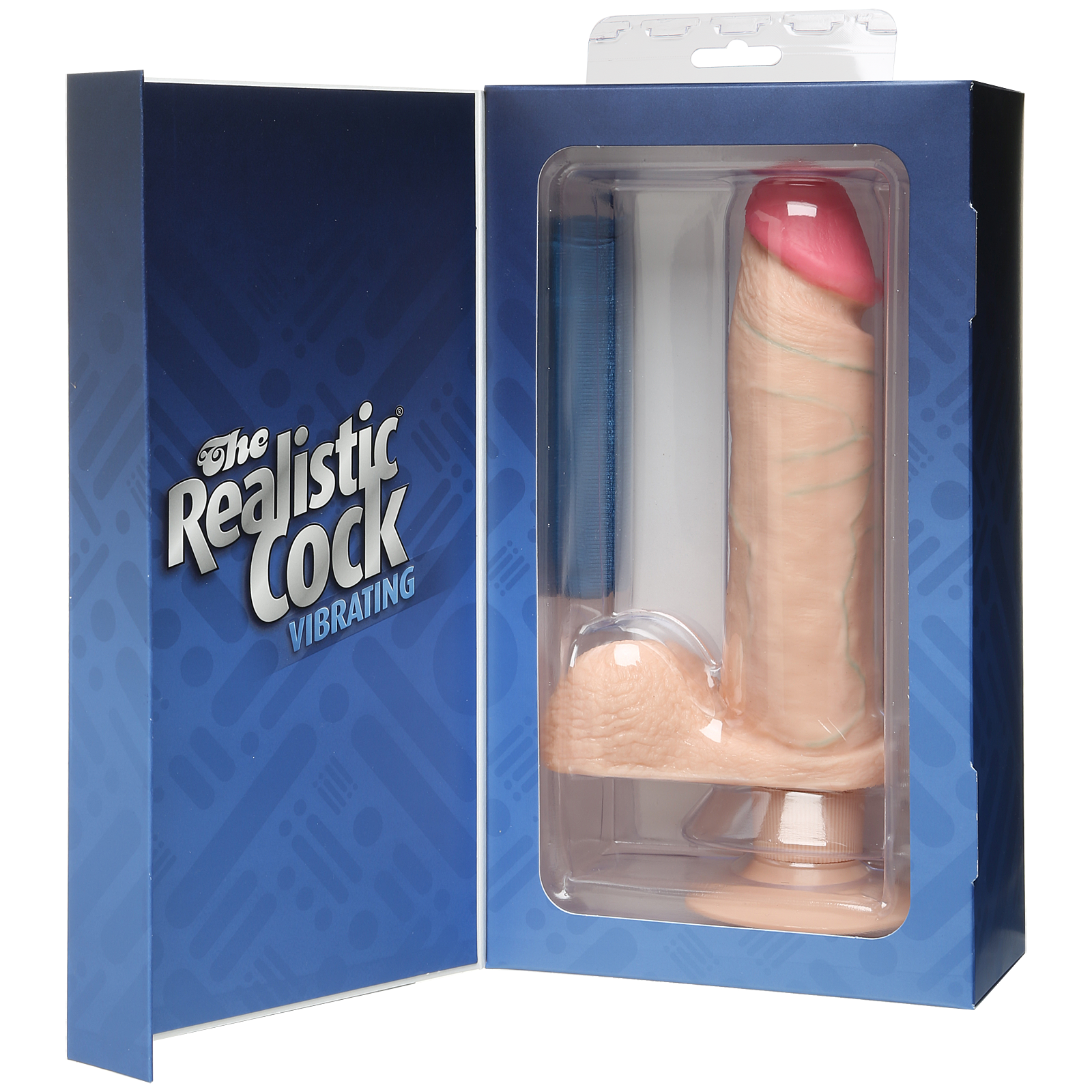 The Realistic Cock Vibrating 8” - White - Godfather Adult Sex and Pleasure Toys