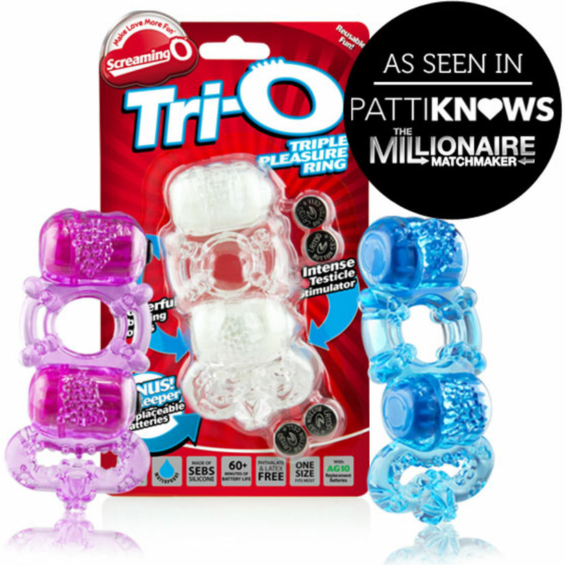 Screaming O Tri-O Triple Pleasure Ring - Godfather Adult Sex and Pleasure Toys