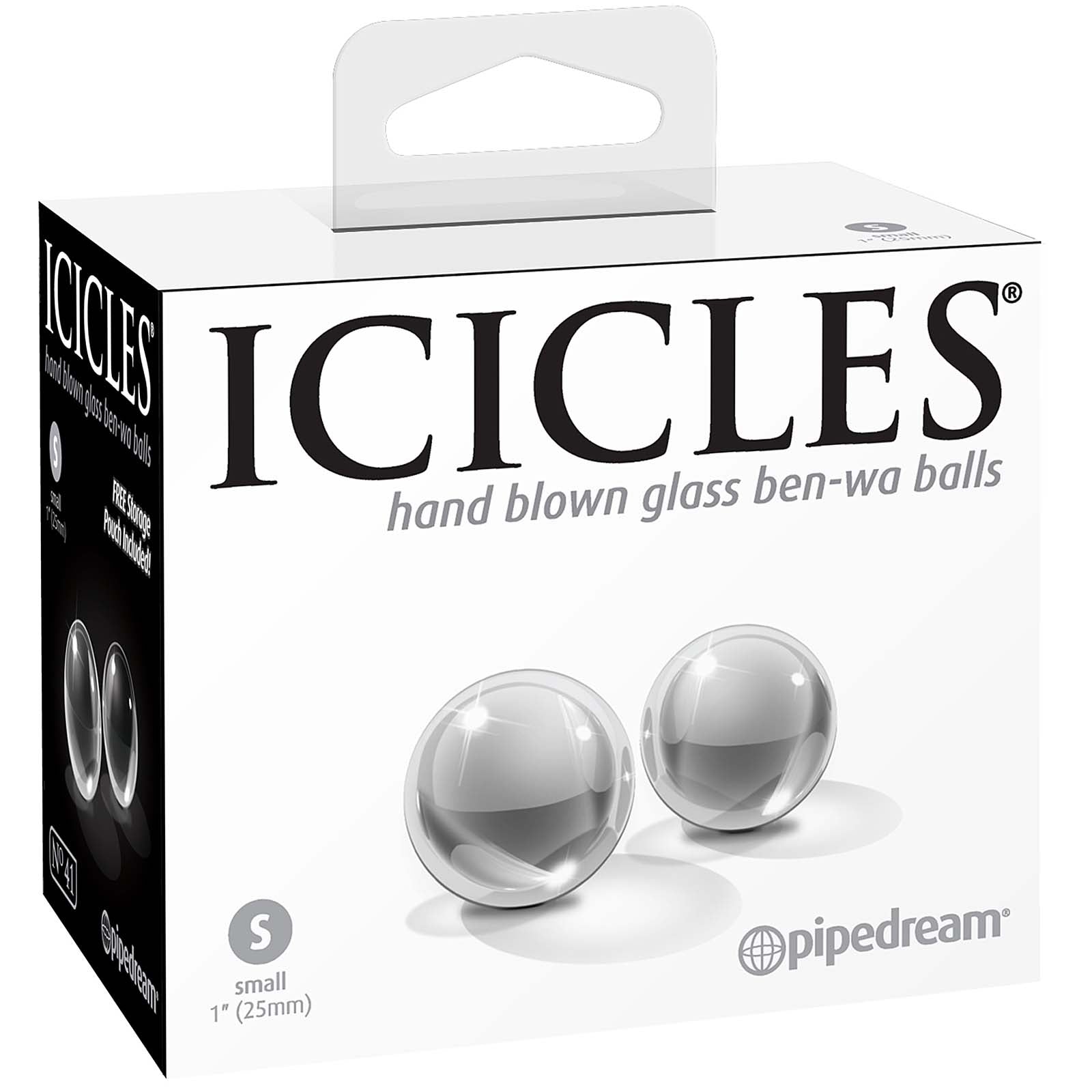 Icicles No.41 Glass Ben Wa Balls - Small - Godfather Adult Sex and Pleasure Toys