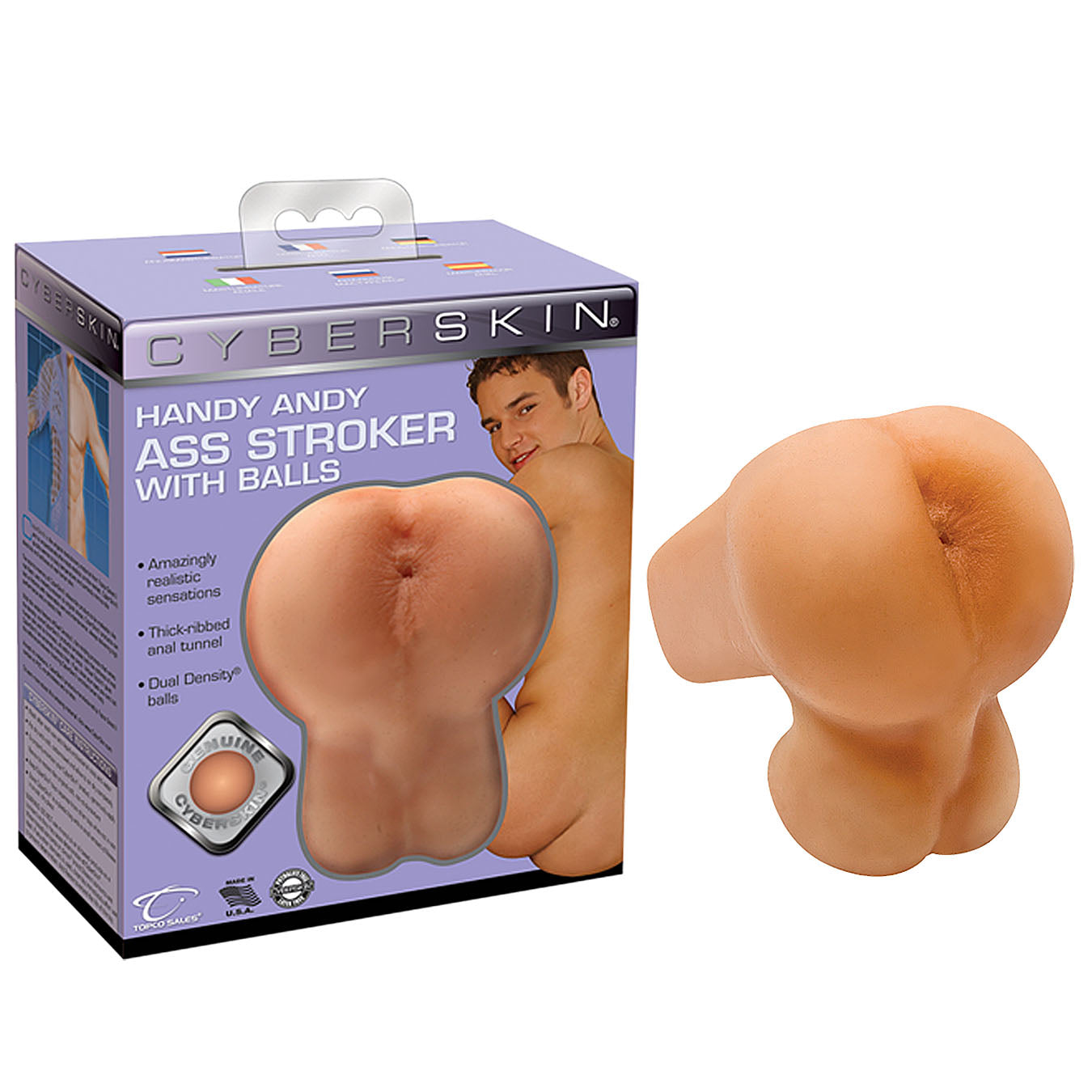 Handy Andy CyberSkin Ass Stroker with Balls Light