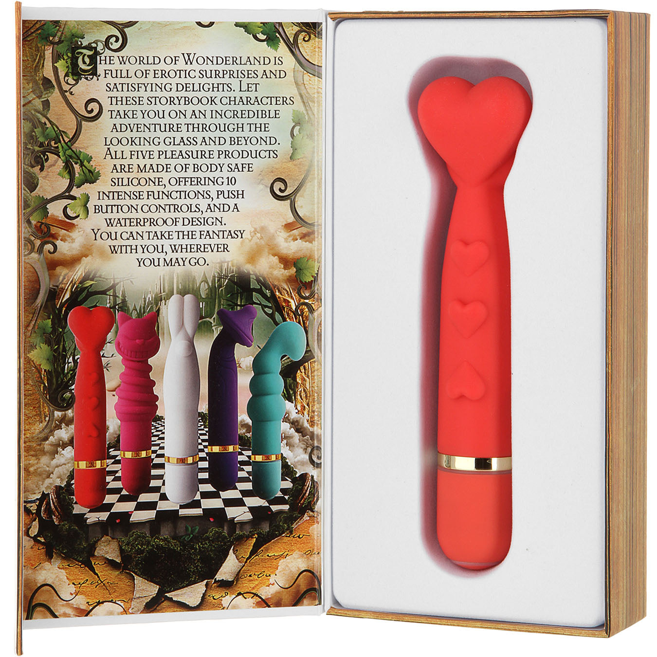 WonderLand - 10 Function Silicone Massager - The Heavenly Heart - Godfather Adult Sex and Pleasure Toys