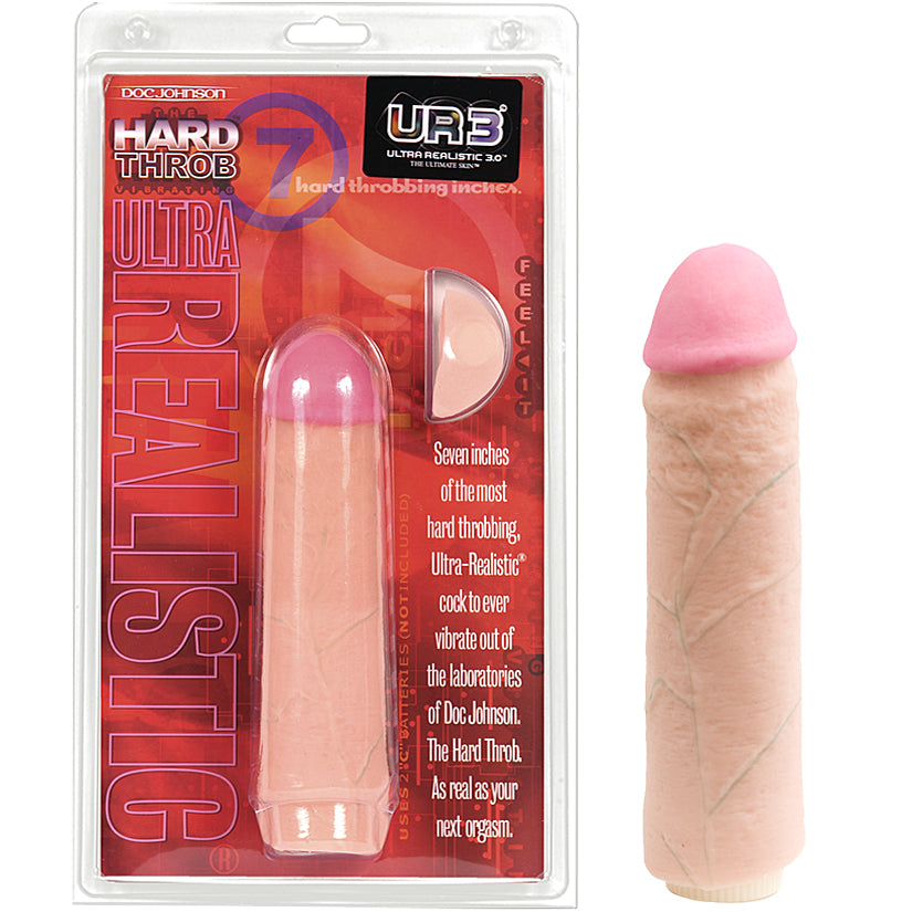 Hard Throb UR3 Realistic  7" - Flesh - Godfather Adult Sex and Pleasure Toys