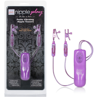 Nipple play Petite Vibrating Nipple Teasers - Purple - Godfather Adult Sex and Pleasure Toys