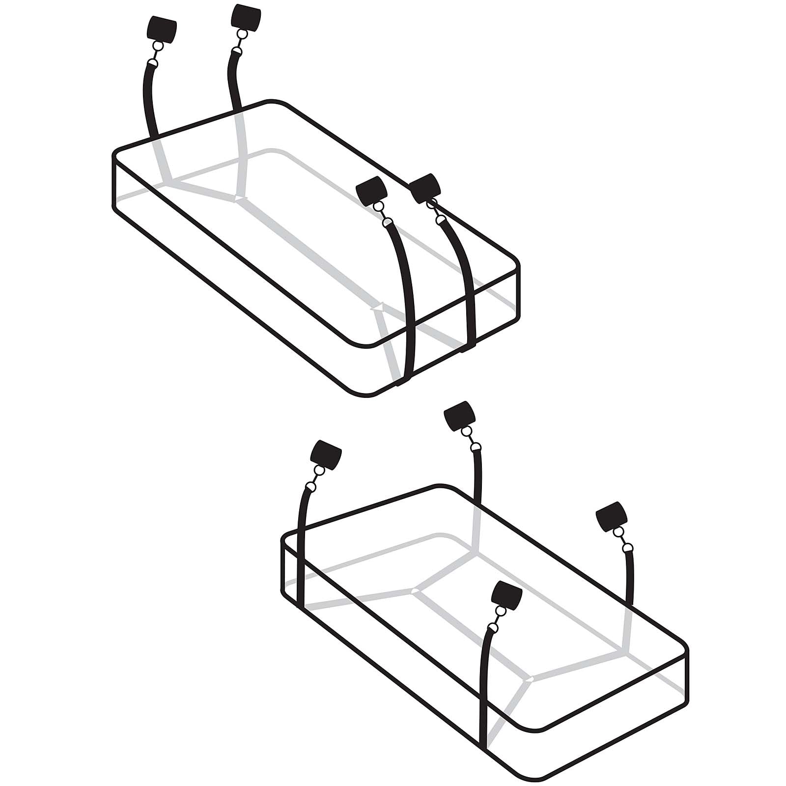 Fetish Fantasy Limited Edition Wraparound Mattress Restraints - Godfather Adult Sex and Pleasure Toys