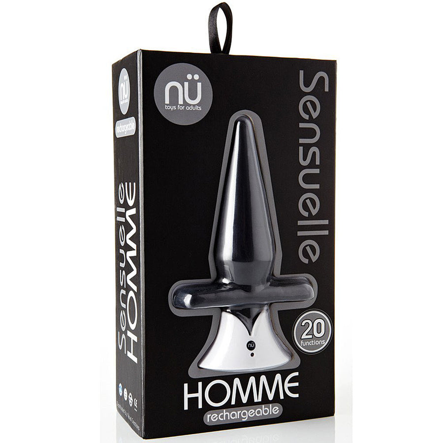 Sensuelle Homme Rechargeable Plug-Black - Godfather Adult Sex and Pleasure Toys