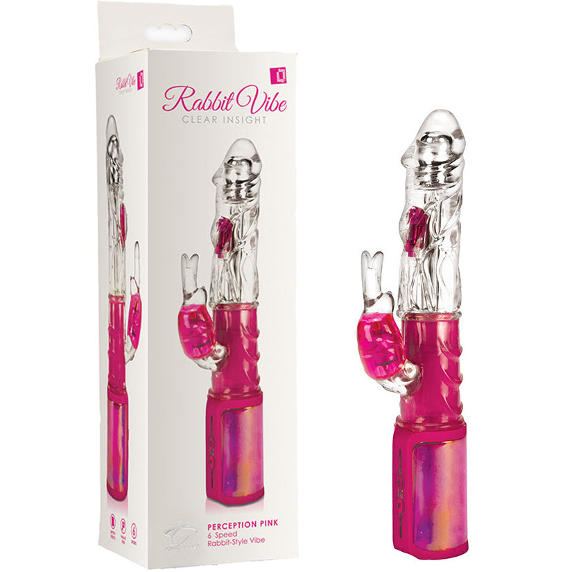 Rabbit Vibe Clear Insight-Perception Pink - Godfather Adult Sex and Pleasure Toys