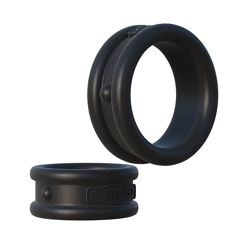 Fantasy C-Ringz Max-Width Silicone Rings Black - Godfather Adult Sex and Pleasure Toys