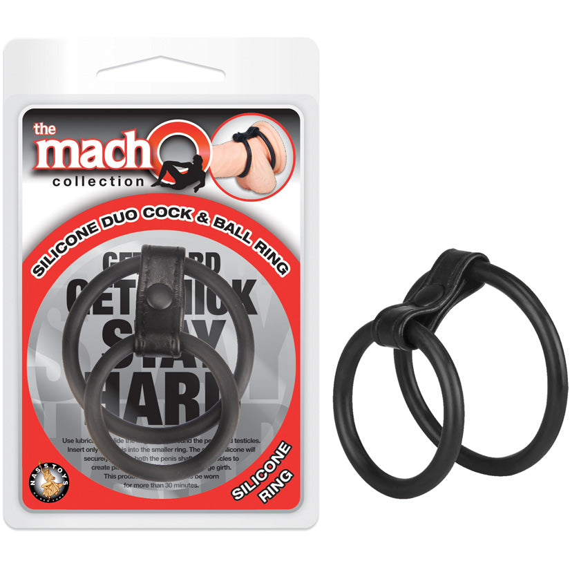 Macho Collection Duo Cock & Ball Ring - Godfather Adult Sex and Pleasure Toys