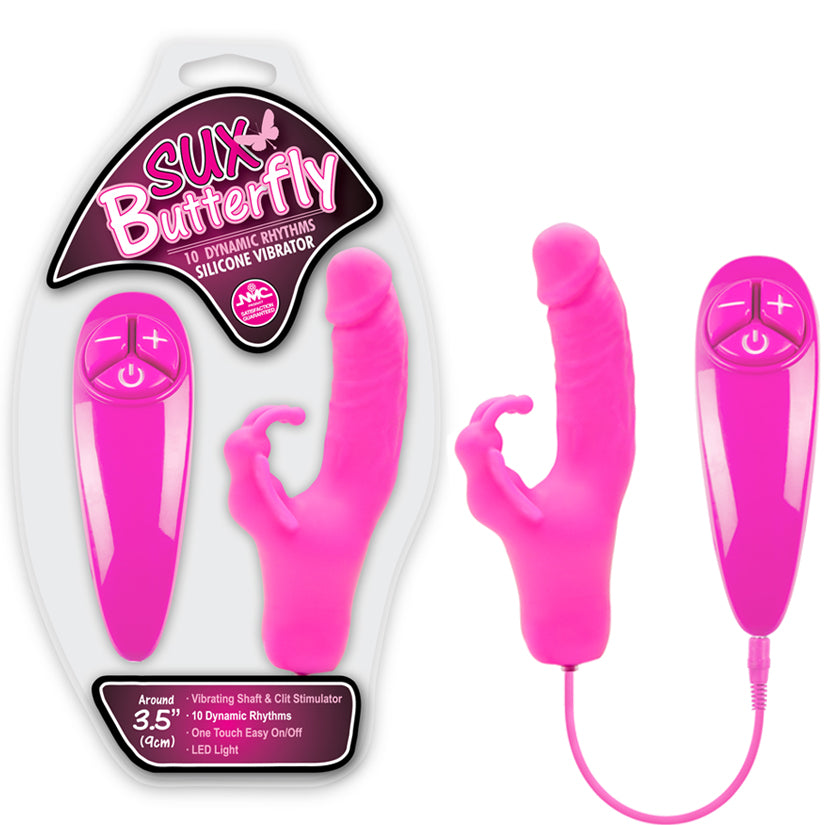 Sux Butterfly  3.5" - Pink - Godfather Adult Sex and Pleasure Toys