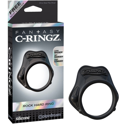 Fantasy C-Ringz Rock Hard Ring Black - Godfather Adult Sex and Pleasure Toys