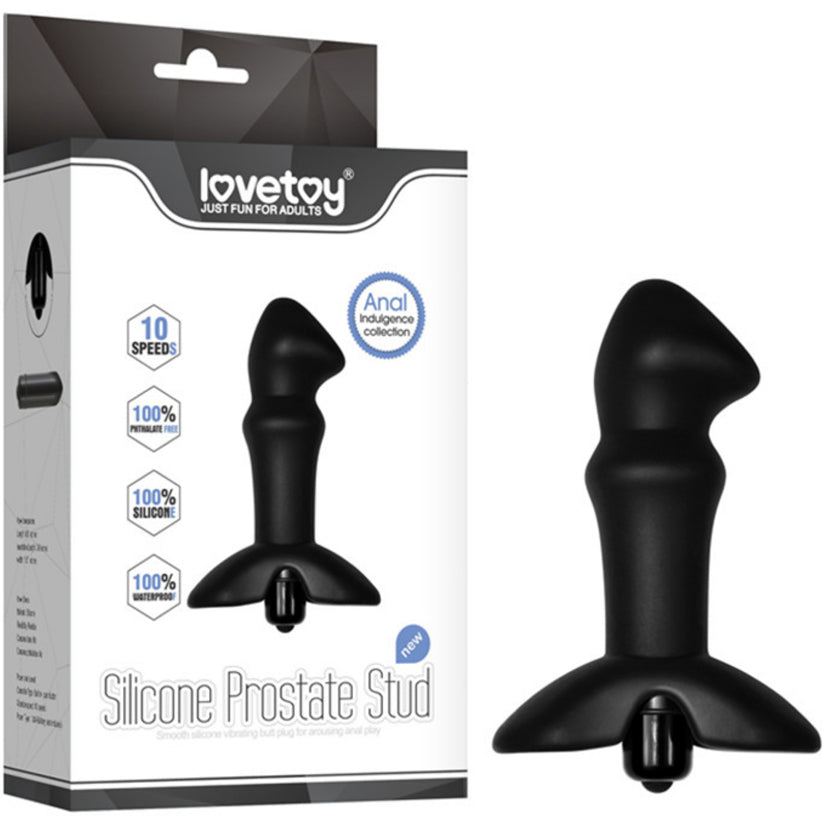 Anal Indulgence Collection - Silicone Prostate Stud - Black - Godfather Adult Sex and Pleasure Toys