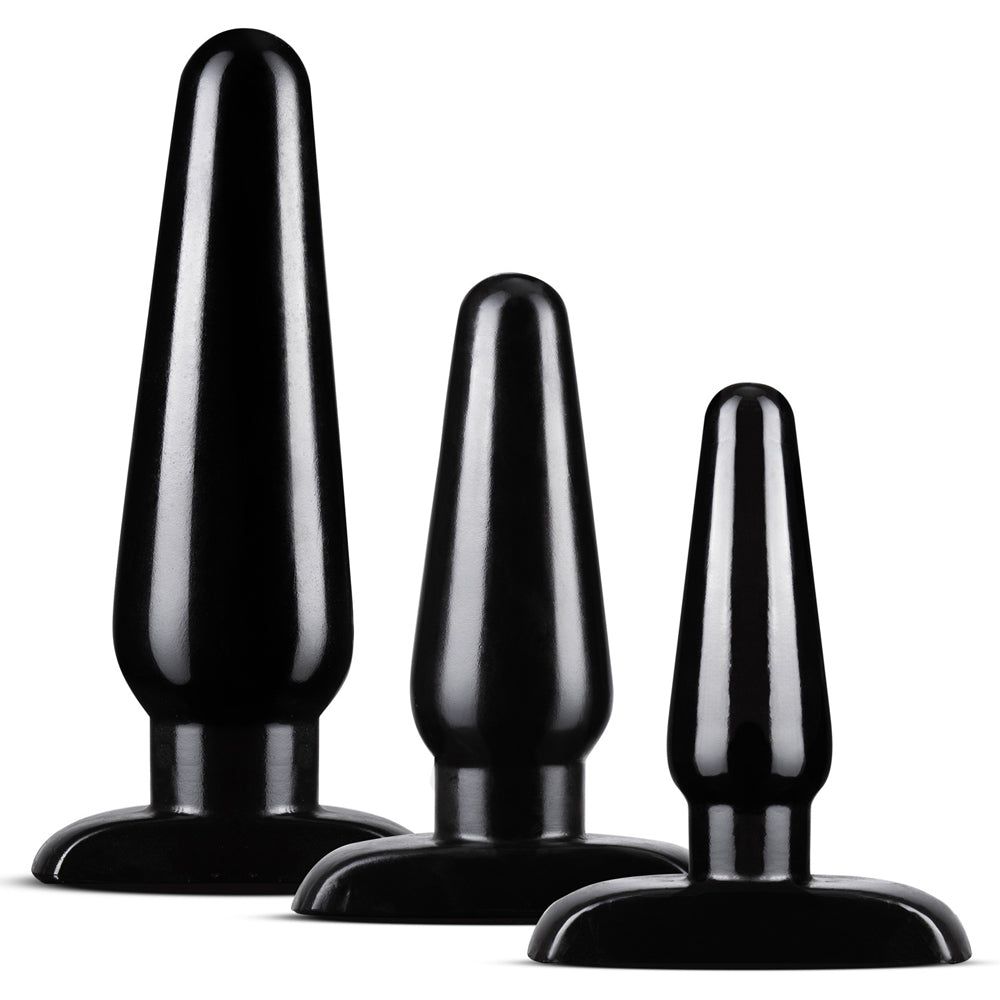 Anal Adventures Basic Plug Kit - Black