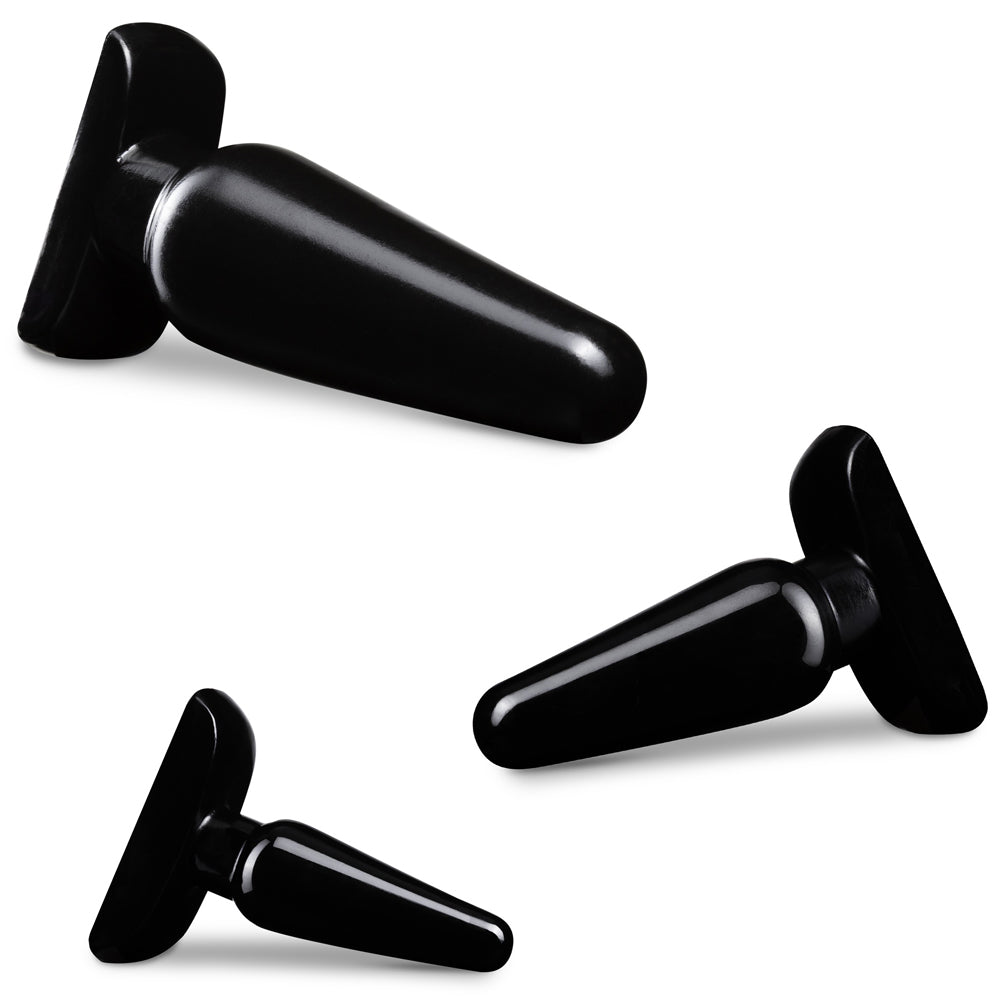 Anal Adventures Basic Plug Kit - Black
