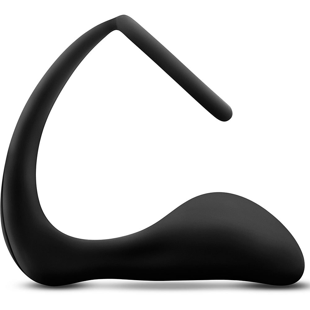 Anal Adventures Platinum Cock Ring Plug - Black