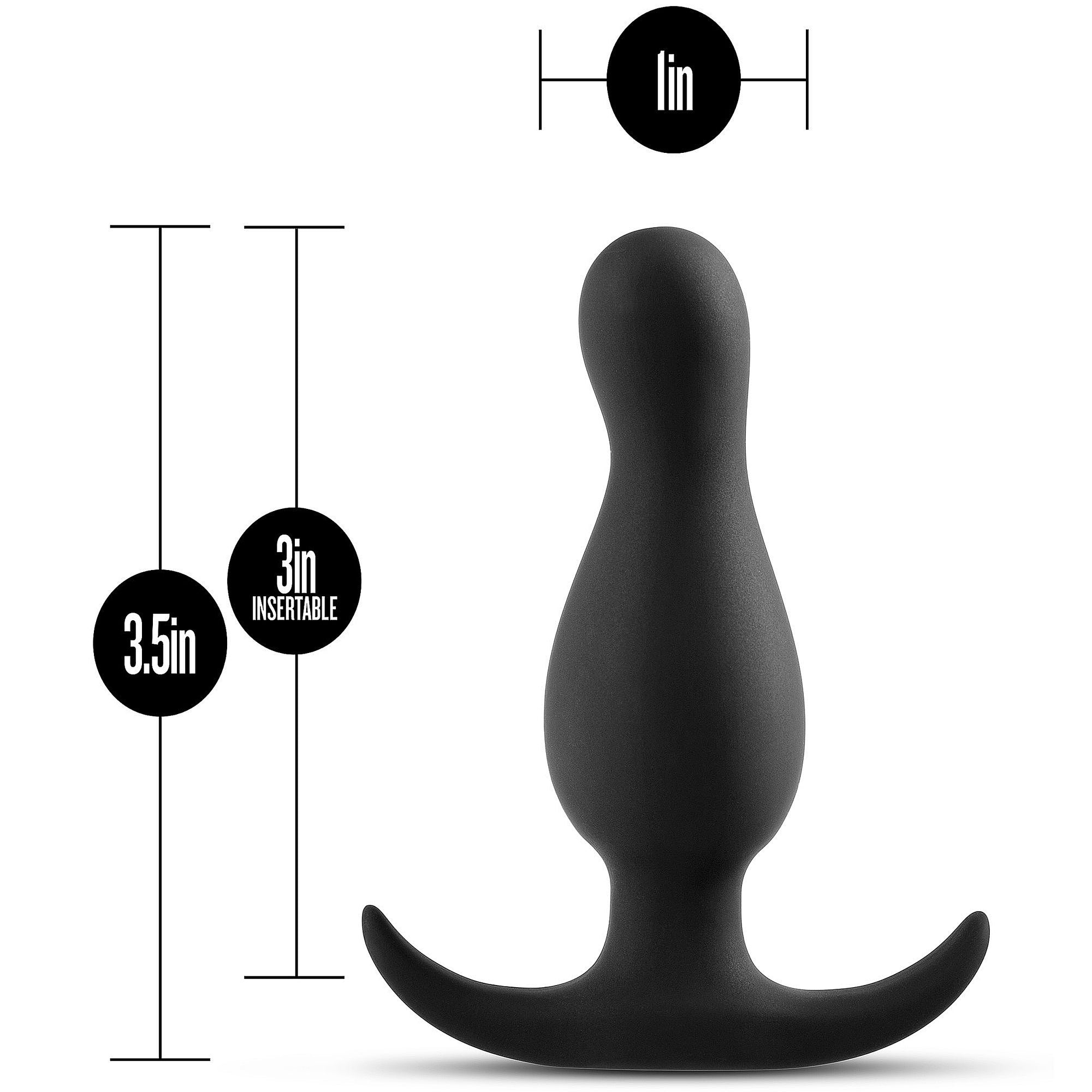Anal Adventures Platinum Curve Plug - Black