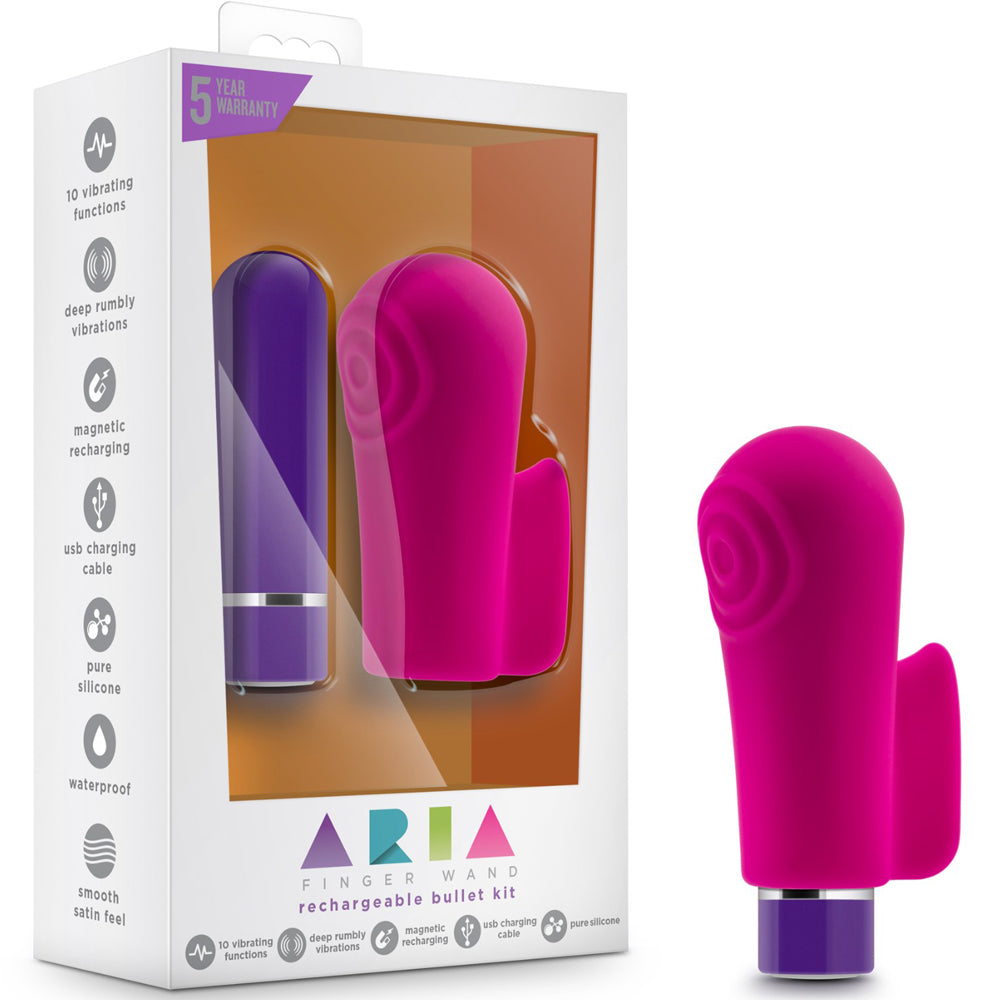 Blush Novelties - Aria Finger Wand Rechargeable Bullet Kit - Fuchsia