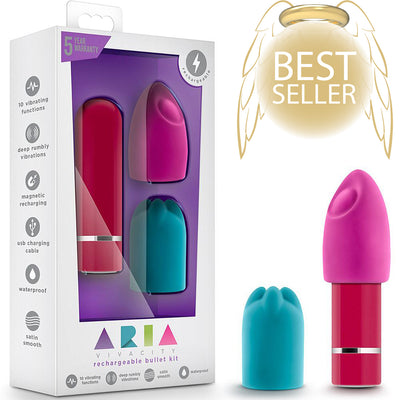 Blush Novelties - Aria Vivacity Rechargeable Bullet Kit (Cerise)