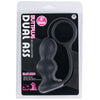Dual Ass 4" Silicone Butt Plug-Black (gay sex toy)