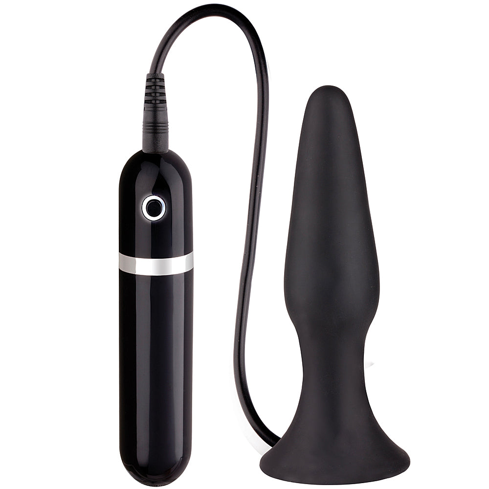 Thriller Ass Vibrating Butt Plug 6" - Black