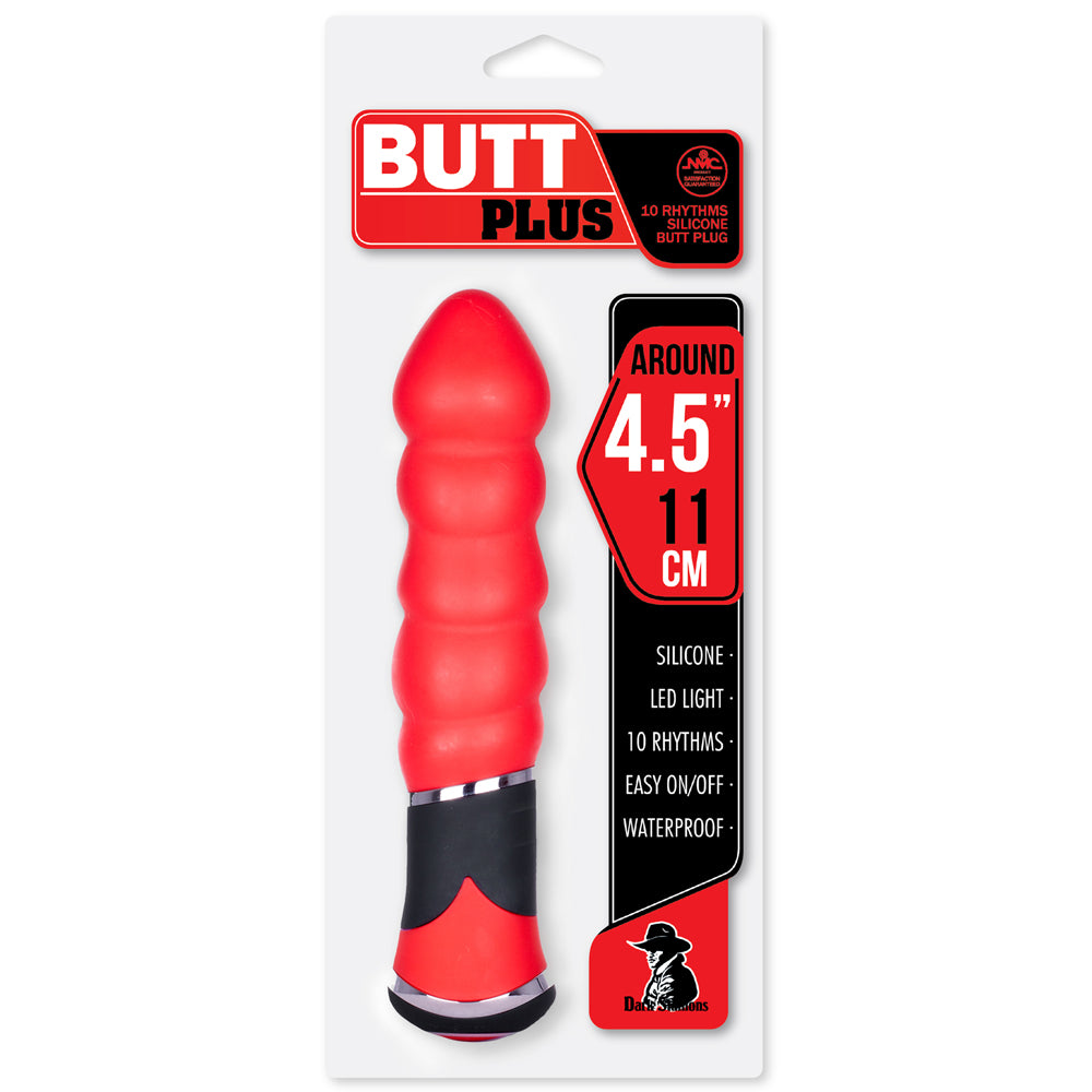 Butt Plus Silicone Butt Plug 4.5"-Red