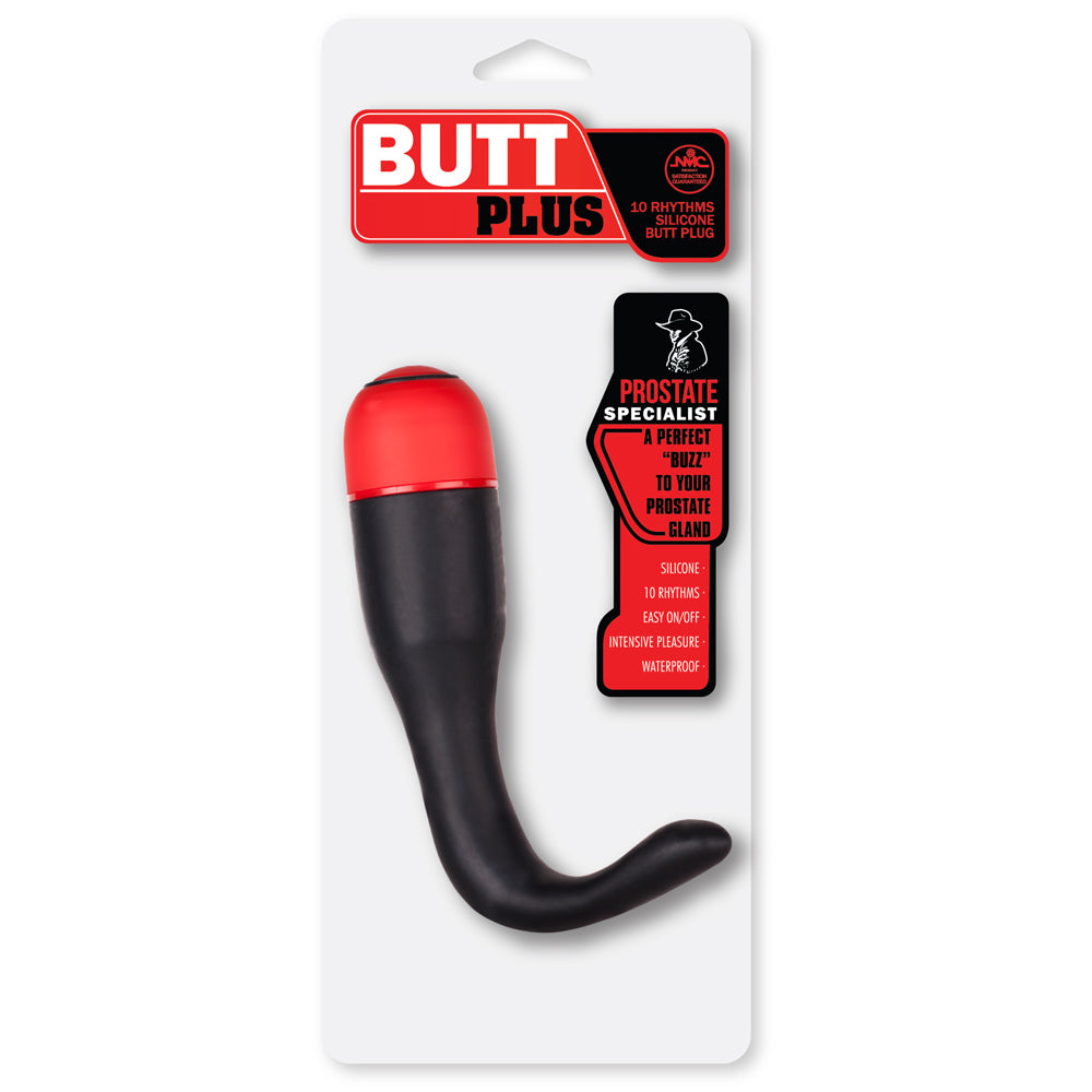 Butt Plus Silicone Vibrating Prostate Massager-Black