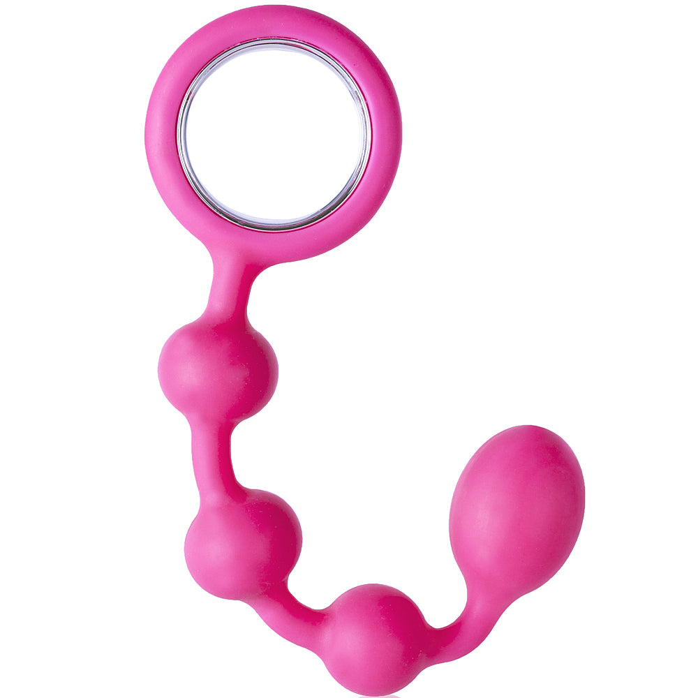 Choke Silicone Butt Beads 7"-Pink