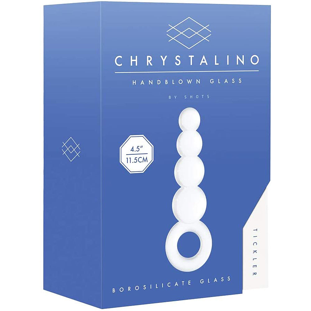 Chrystalino Tickler - White 4.75"