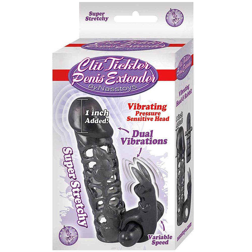 Clit Tickler Penis Extender - Black