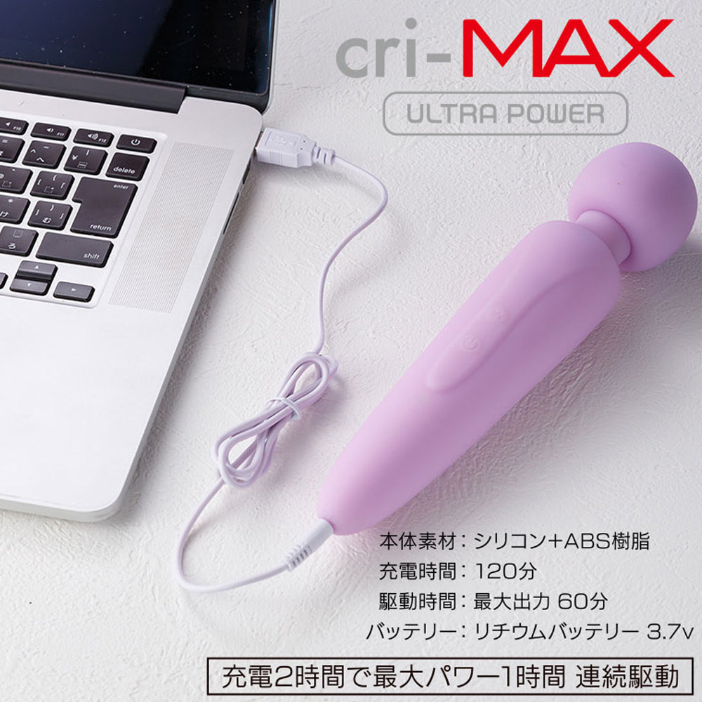 Cri-Max Super Strong Wand Massager - Pink