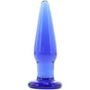 Crystal Premium Tapered Glass Plug Medium - Blue