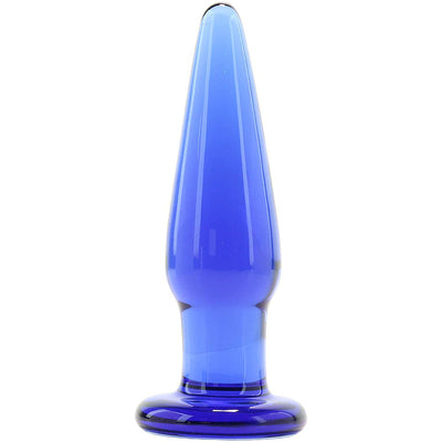 Crystal Premium Tapered Glass Plug Medium - Blue