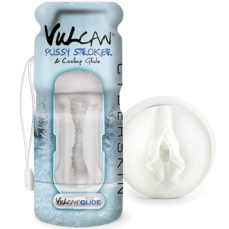 CyberSkin Vulcan Pussy Stroker w/Cooling Glide - Frost
