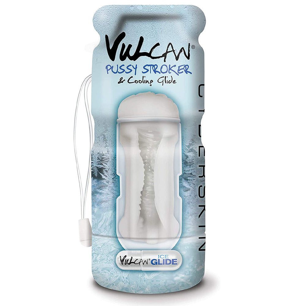 CyberSkin Vulcan Pussy Stroker w/Cooling Glide - Frost
