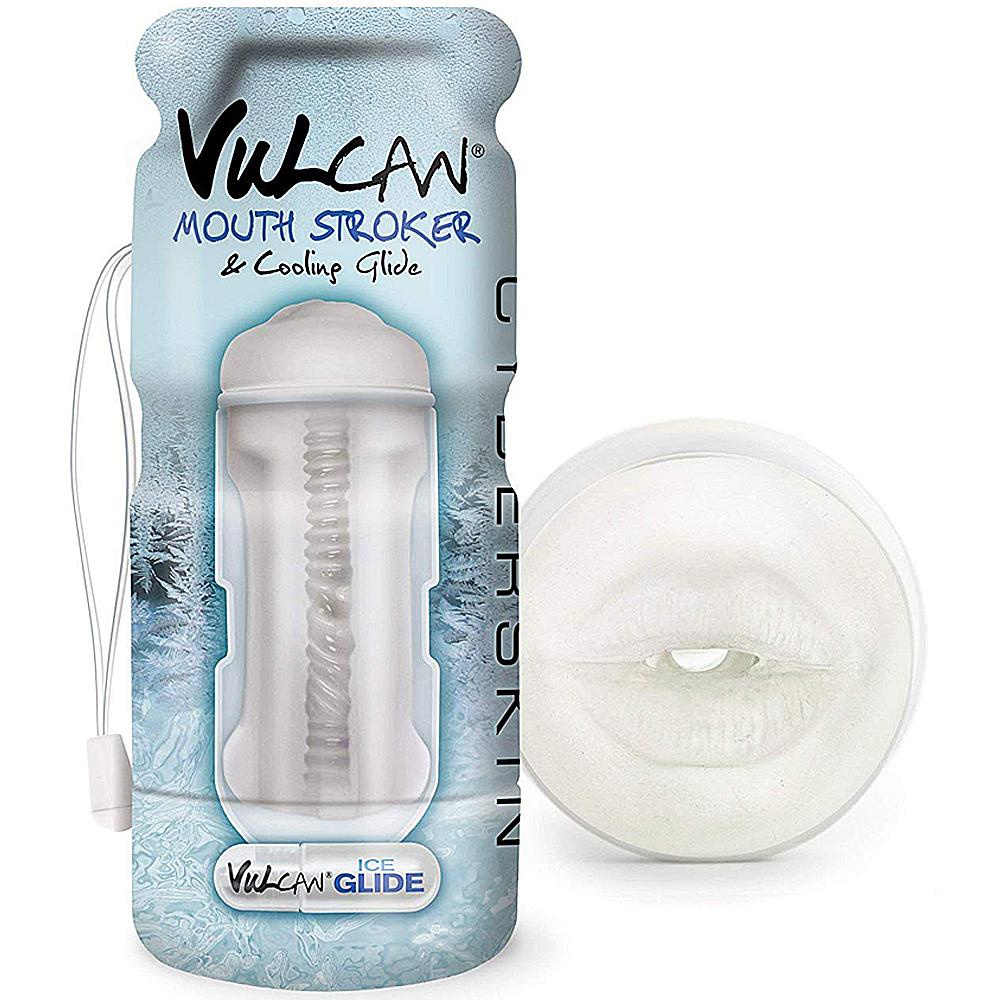 CyberSkin Vulcan Mouth Stroker w/Cooling Glide - Frost