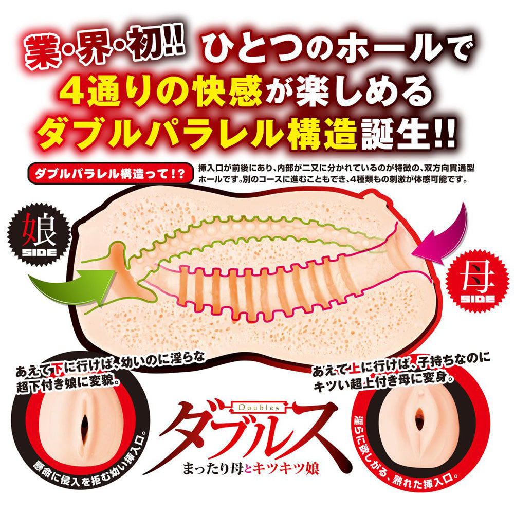 Doubles - Motherly Mother and Rugby Girl Onahole