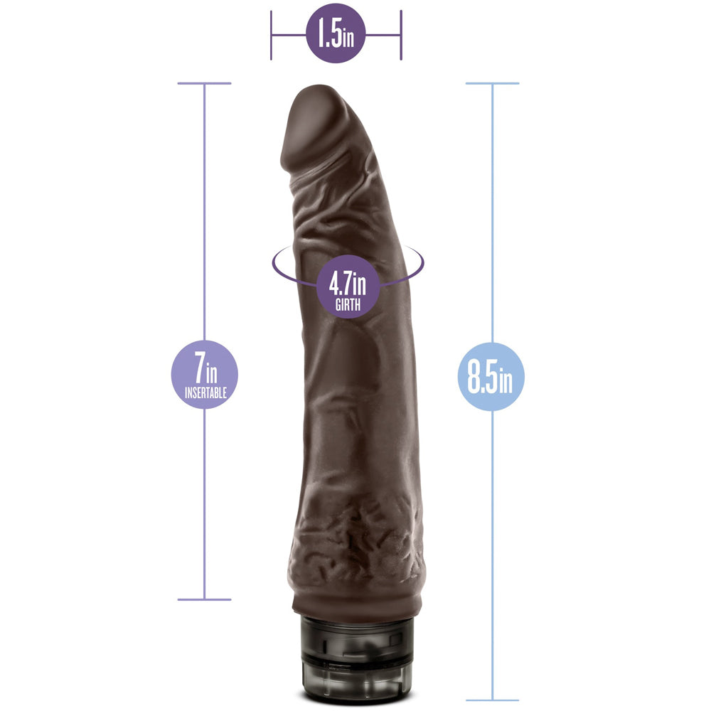 Blush Novelties - Dr. Skin Cock Vibe 7 - 8.5" Chocolate