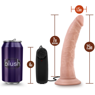 Blush Novelties - Dr. Skin Dr. Dave Vibrating Cock with Suction Cup - 7" Vanilla