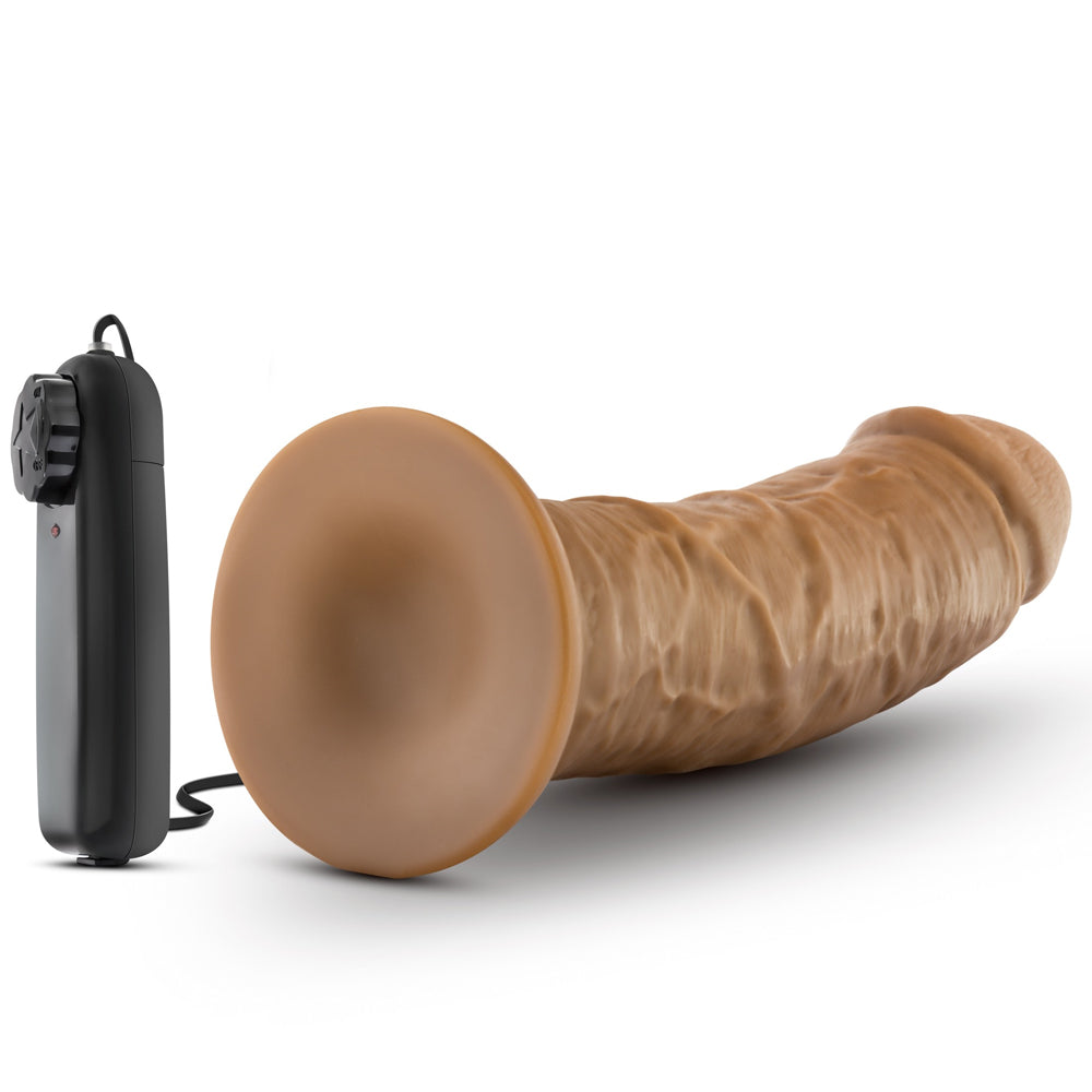 Blush Novelties - Dr. Skin Dr. Joe Vibrating Cock with Suction Cup - 8" Mocha