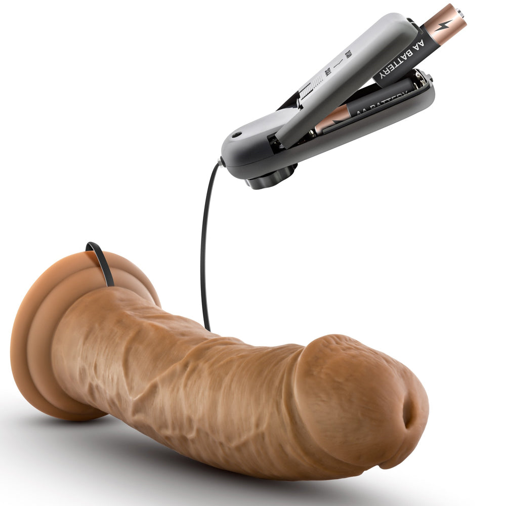Blush Novelties - Dr. Skin Dr. Joe Vibrating Cock with Suction Cup - 8" Mocha