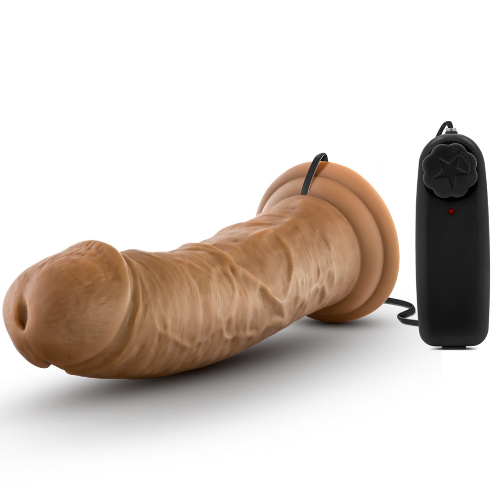 Blush Novelties - Dr. Skin Dr. Joe Vibrating Cock with Suction Cup - 8" Mocha