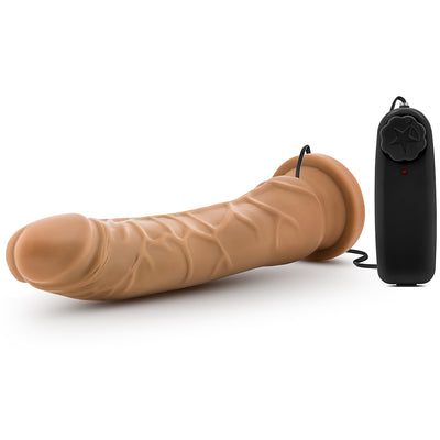 Blush Novelties - Dr. Skin Vibrating Realistic Cock With Suction Cup - 8.5" Mocha