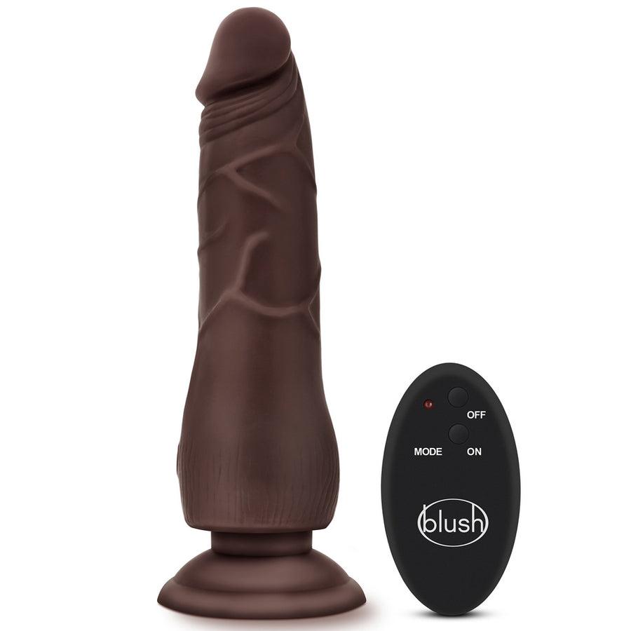 Blush Novelties - Dr. Skin Wireless Remote Cock - 9" Chocolate