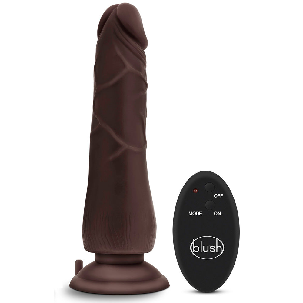 Blush Novelties - Dr. Skin Wireless Remote Cock - 9" Chocolate