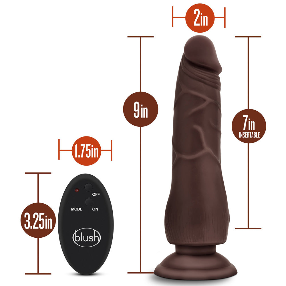 Blush Novelties - Dr. Skin Wireless Remote Cock - 9" Chocolate