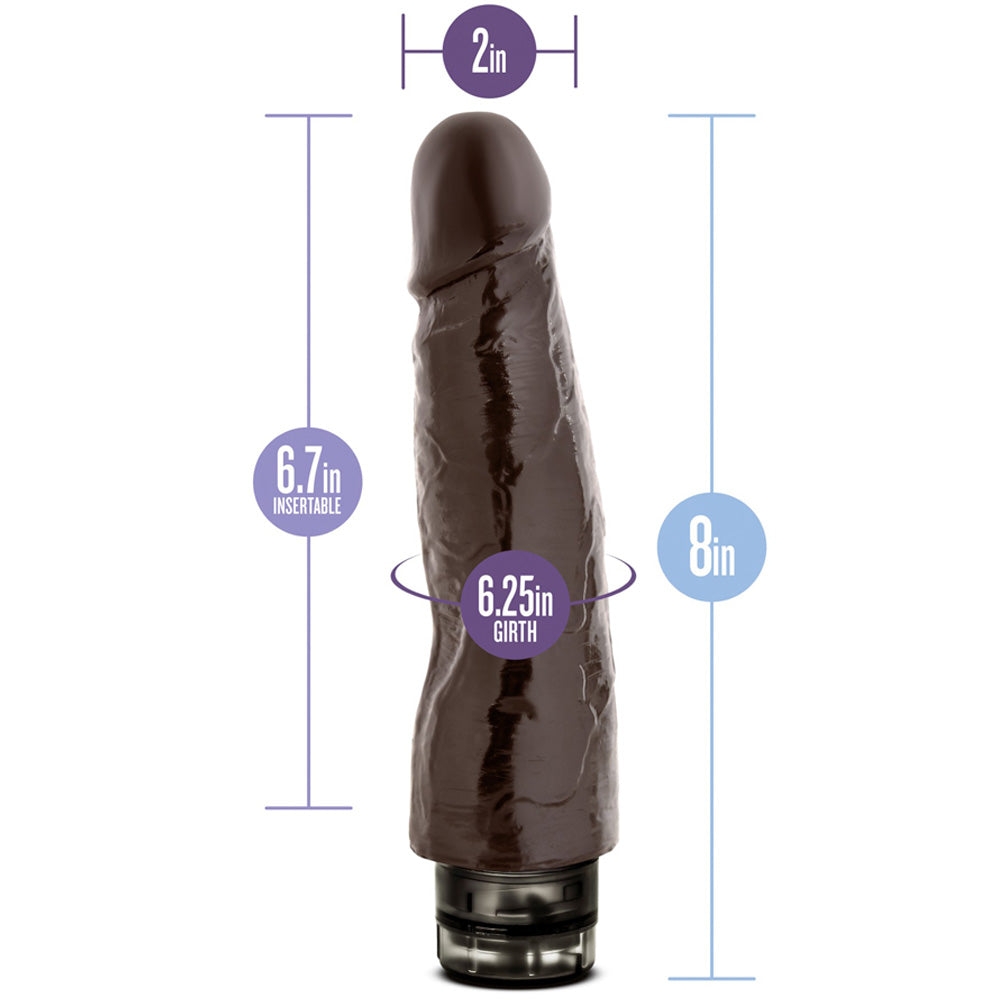 Blush Novelties - Dr. Skin Cock Vibe 14 - 8" Chocolate