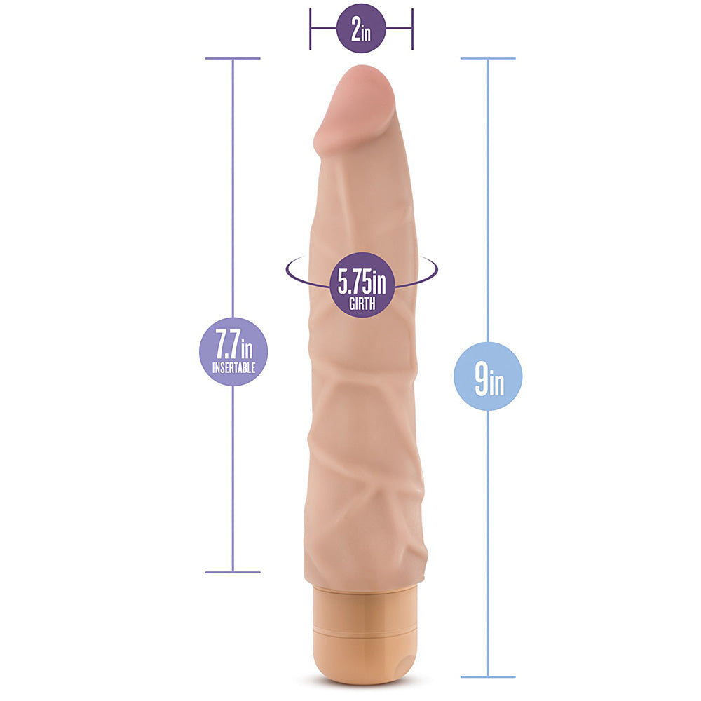 Blush Novelties - Dr. Skin Cock Vibe 1 Vibrating Cock - 9" Beige