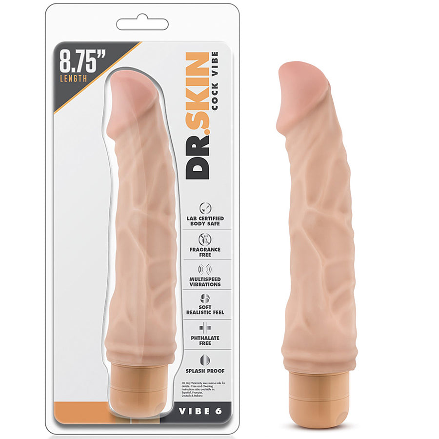 Blush Novelties - Dr. Skin Cock Vibe 6 - 8.75" Flesh